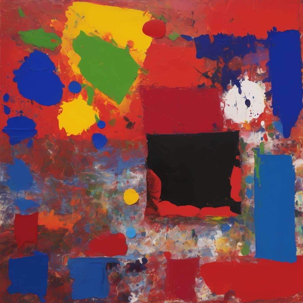 πολύχρωμο αφηρημένο έργο τέχνης για ενσυναίσθηση και τέχνη ως εργαλείο κοινωνικής ευαισθητοποίησης.